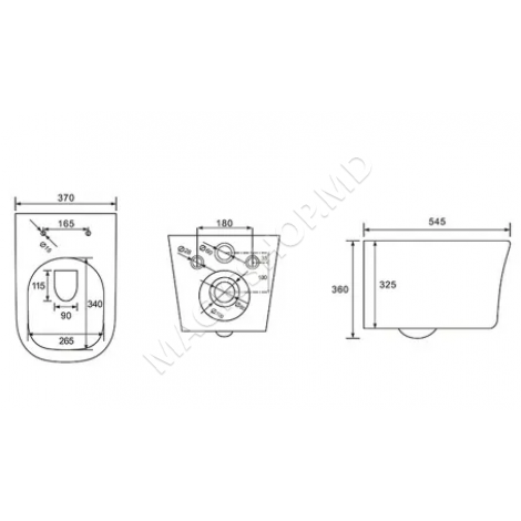 Vas WC suspendat, HYDRO-S 208